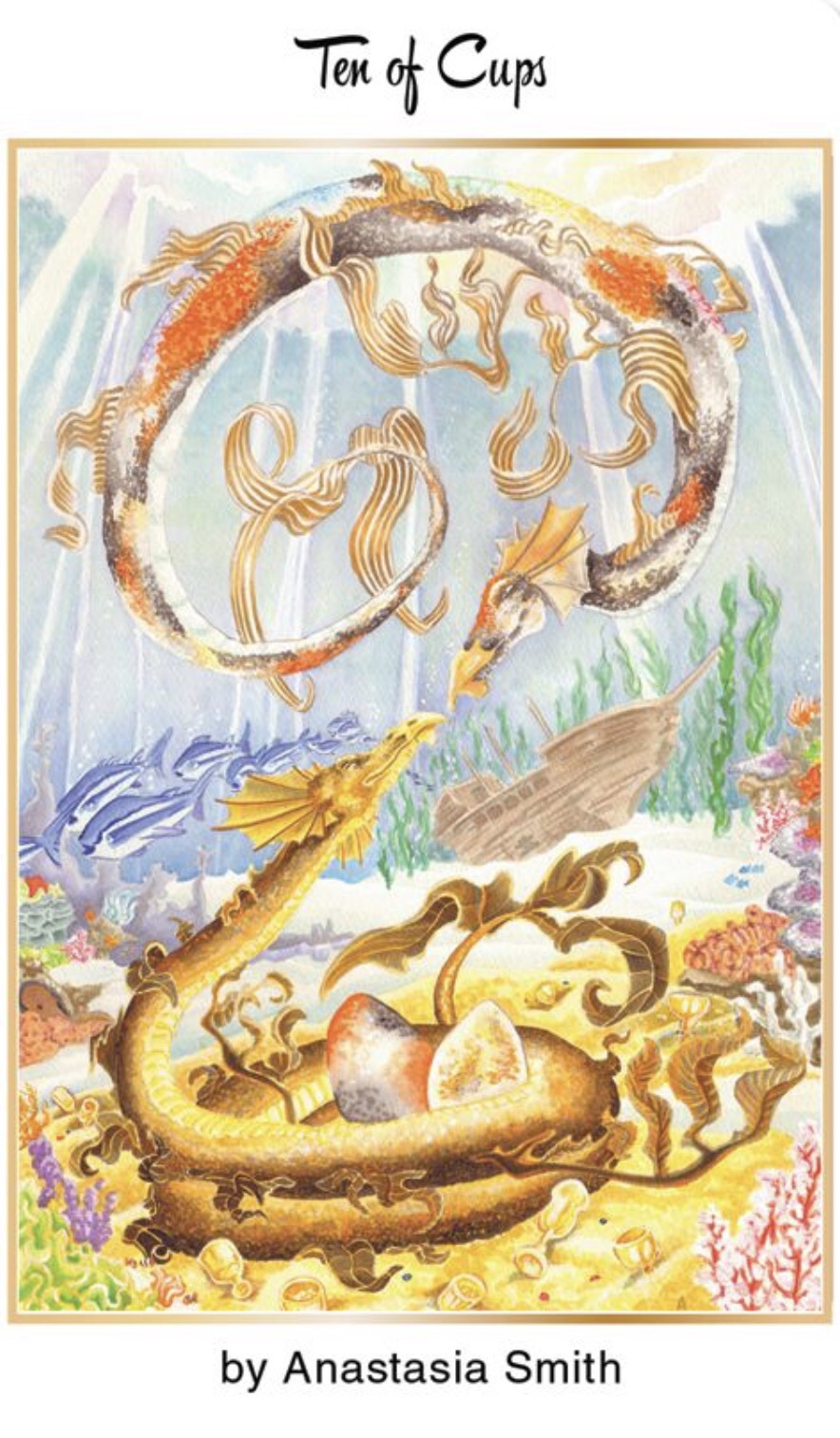 Featured Card of the Day - 10 of Cups - 78 Tarot Nautical ~ Tarot of the Water - Tarot by Cecelia