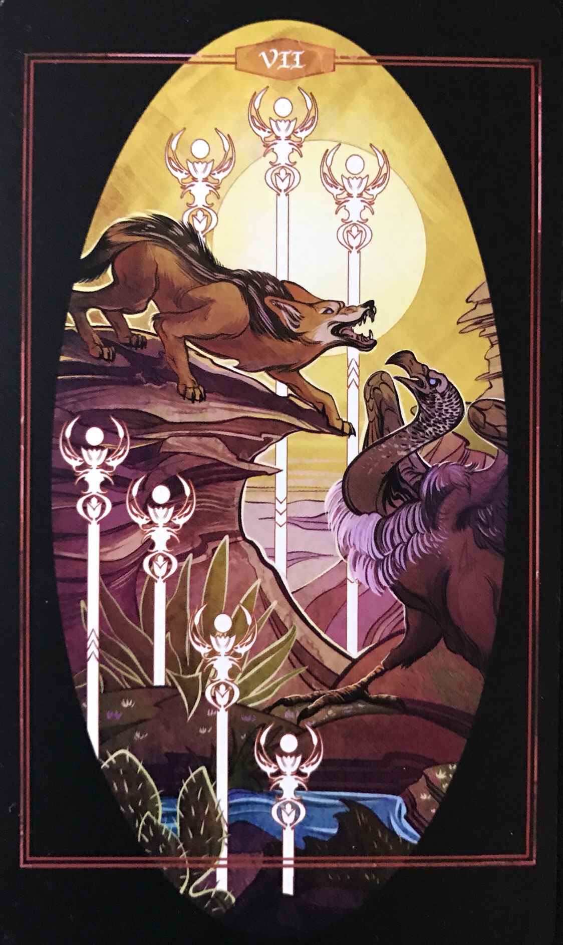 Card Of The Day 7 Of Wands Monday March 4 2019 Tarot By Cecelia