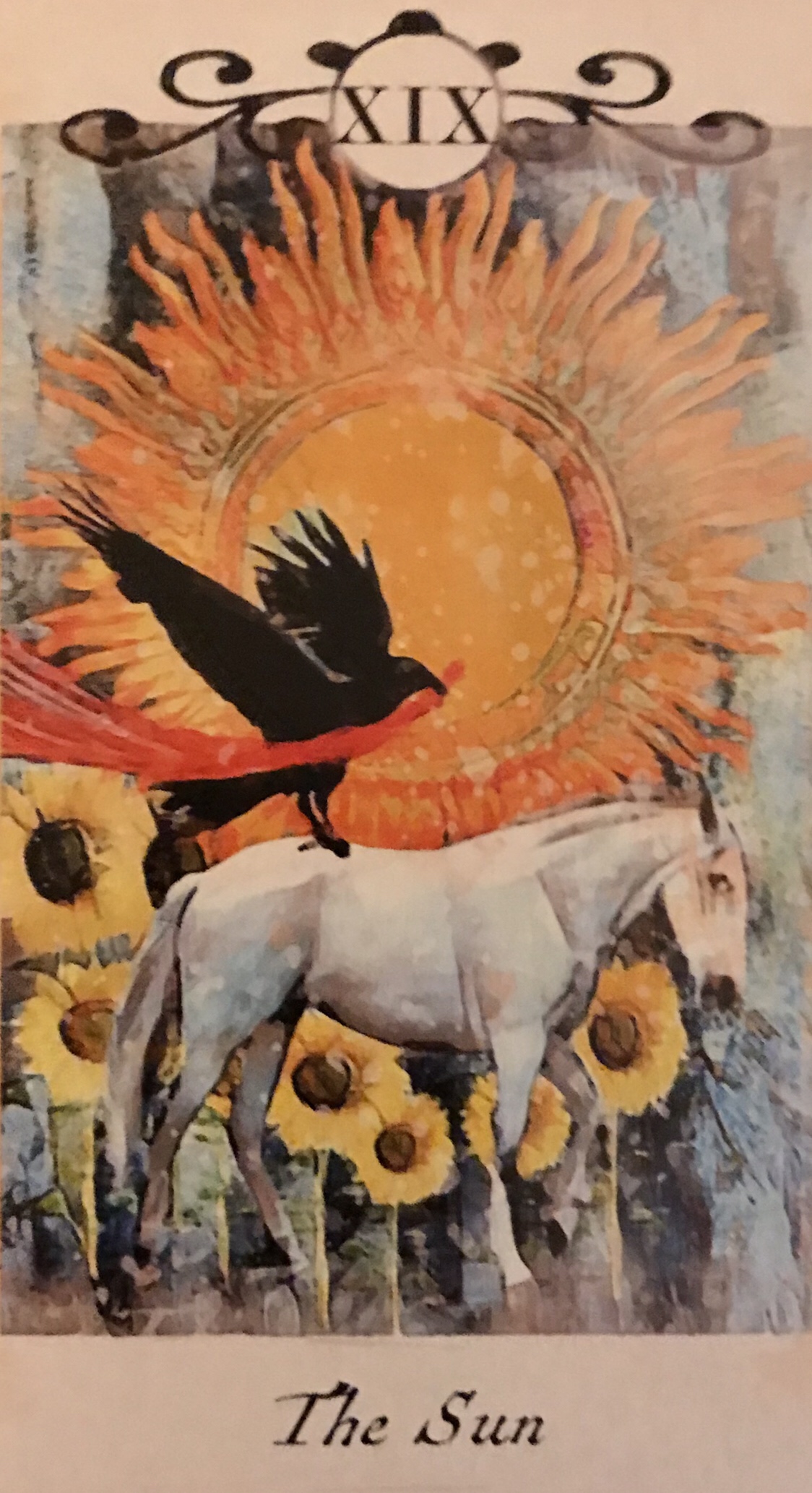 Featured Card of the Day – The Sun – Crow Tarot by M.J. Cullinane